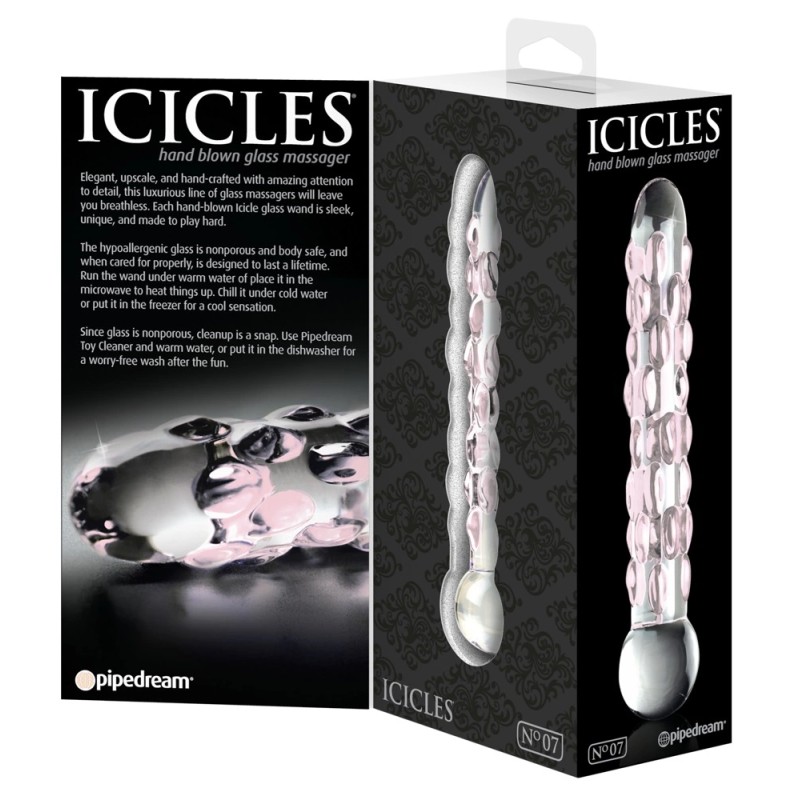 Icicles - Ekskluzywne Szklane Dildo Z Wypustkami